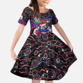 Merry Christmas AFL Bulldogs Kid Short Sleeve Dress Aboriginal Santa Football Mascot