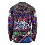 Merry Christmas AFL Bulldogs Long Sleeve Shirt Aboriginal Santa Football Mascot