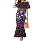 Merry Christmas AFL Bulldogs Mermaid Dress Aboriginal Santa Football Mascot