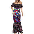 Merry Christmas AFL Bulldogs Mermaid Dress Aboriginal Santa Football Mascot