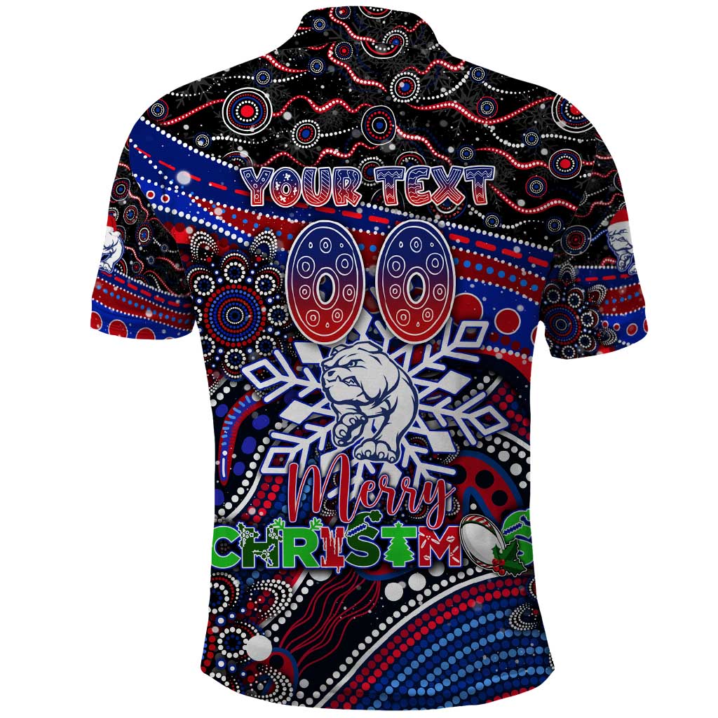 Merry Christmas AFL Bulldogs Polo Shirt Aboriginal Santa Football Mascot