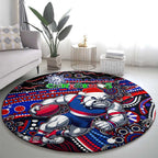 Merry Christmas AFL Bulldogs Round Carpet Aboriginal Santa Football Mascot