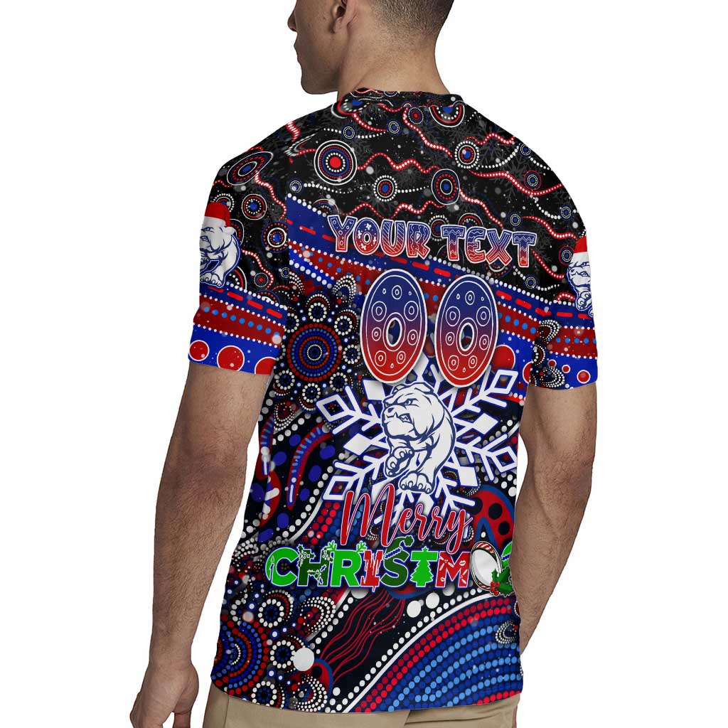 Merry Christmas AFL Bulldogs Rugby Jersey Aboriginal Santa Football Mascot