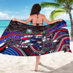 Merry Christmas AFL Bulldogs Sarong Aboriginal Santa Football Mascot