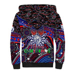 Merry Christmas AFL Bulldogs Sherpa Hoodie Aboriginal Santa Football Mascot