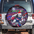 Merry Christmas AFL Bulldogs Spare Tire Cover Aboriginal Santa Football Mascot