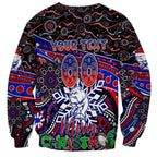 Merry Christmas AFL Bulldogs Sweatshirt Aboriginal Santa Football Mascot