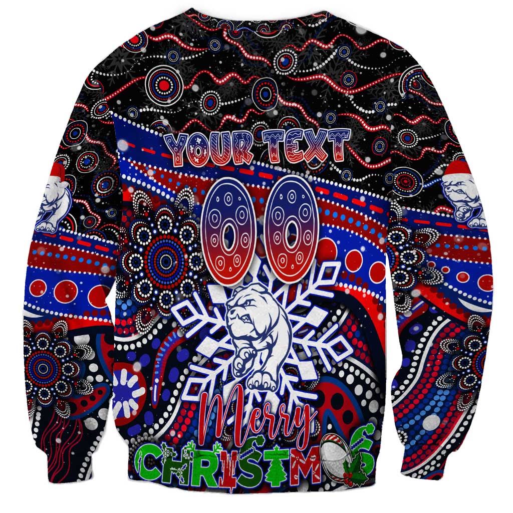 Merry Christmas AFL Bulldogs Sweatshirt Aboriginal Santa Football Mascot