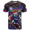 Merry Christmas AFL Bulldogs T Shirt Aboriginal Santa Football Mascot
