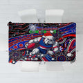 Merry Christmas AFL Bulldogs Tablecloth Aboriginal Santa Football Mascot