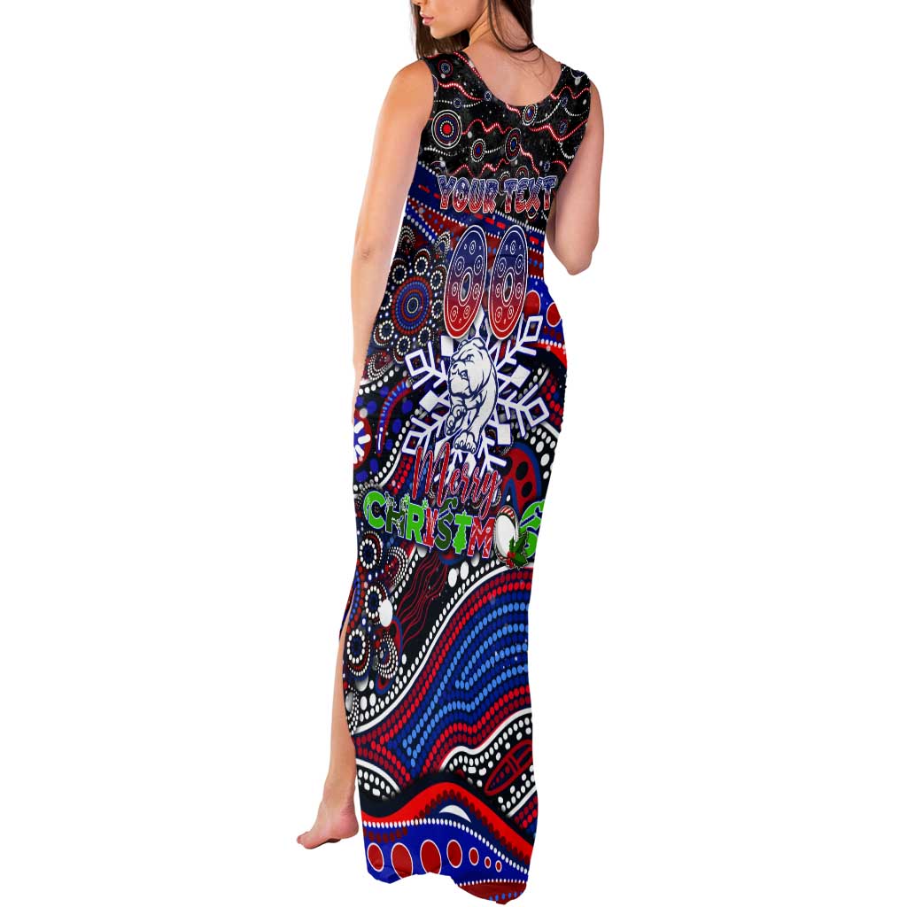 Merry Christmas AFL Bulldogs Tank Maxi Dress Aboriginal Santa Football Mascot