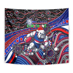 Merry Christmas AFL Bulldogs Tapestry Aboriginal Santa Football Mascot
