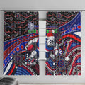Merry Christmas AFL Bulldogs Window Curtain Aboriginal Santa Football Mascot