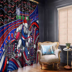 Merry Christmas AFL Bulldogs Window Curtain Aboriginal Santa Football Mascot
