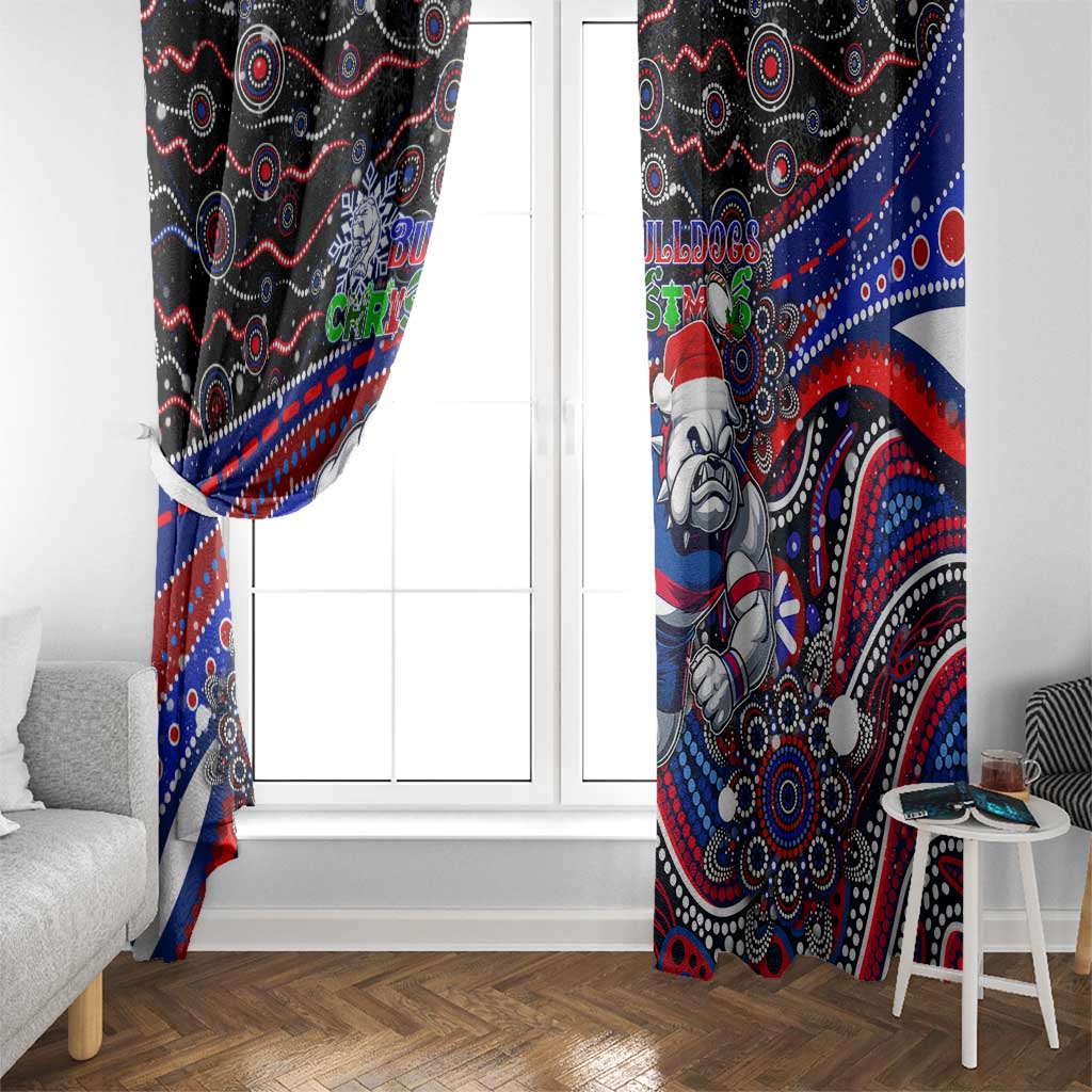 Merry Christmas AFL Bulldogs Window Curtain Aboriginal Santa Football Mascot