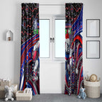 Merry Christmas AFL Bulldogs Window Curtain Aboriginal Santa Football Mascot