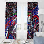 Merry Christmas AFL Bulldogs Window Curtain Aboriginal Santa Football Mascot