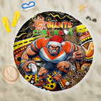 Merry Christmas AFL Giants Beach Blanket Aboriginal Santa Football Mascot