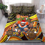 Merry Christmas AFL Giants Bedding Set Aboriginal Santa Football Mascot