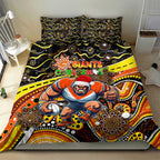 Merry Christmas AFL Giants Bedding Set Aboriginal Santa Football Mascot