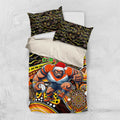 Merry Christmas AFL Giants Bedding Set Aboriginal Santa Football Mascot