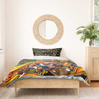 Merry Christmas AFL Giants Bedding Set Aboriginal Santa Football Mascot