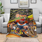 Merry Christmas AFL Giants Blanket Aboriginal Santa Football Mascot