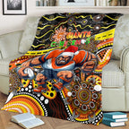 Merry Christmas AFL Giants Blanket Aboriginal Santa Football Mascot