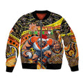 Merry Christmas AFL Giants Bomber Jacket Aboriginal Santa Football Mascot
