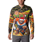 Merry Christmas AFL Giants Button Sweatshirt Aboriginal Santa Football Mascot