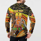 Merry Christmas AFL Giants Button Sweatshirt Aboriginal Santa Football Mascot