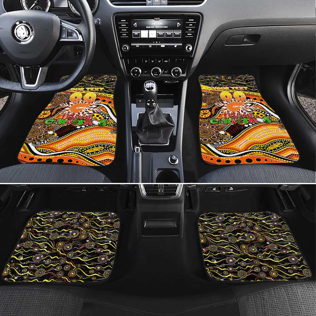 Merry Christmas AFL Giants Car Mats Aboriginal Santa Football Mascot