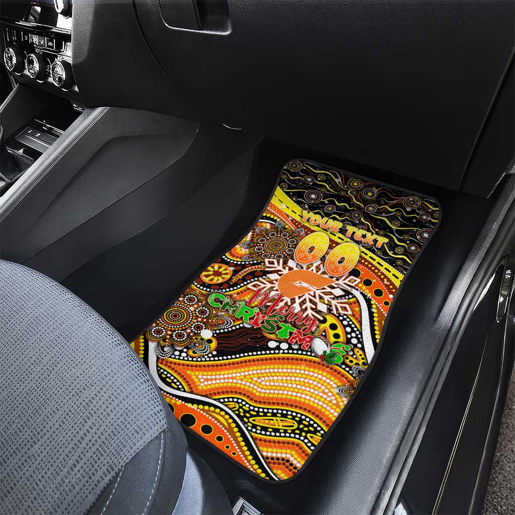 Merry Christmas AFL Giants Car Mats Aboriginal Santa Football Mascot