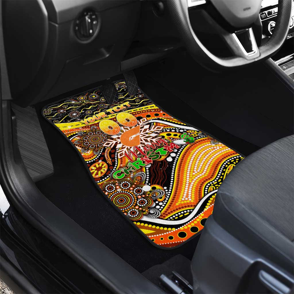 Merry Christmas AFL Giants Car Mats Aboriginal Santa Football Mascot