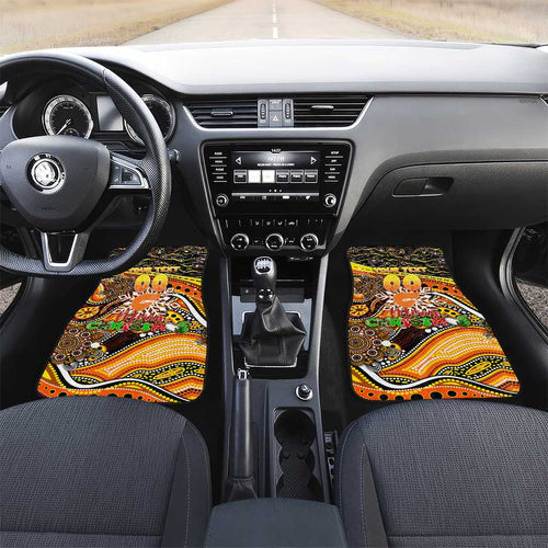 Merry Christmas AFL Giants Car Mats Aboriginal Santa Football Mascot