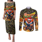 Merry Christmas AFL Giants Couples Matching Puletasi and Long Sleeve Button Shirt Aboriginal Santa Football Mascot
