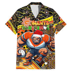 Merry Christmas AFL Giants Family Matching Mermaid Dress and Hawaiian Shirt Aboriginal Santa Football Mascot