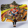 Merry Christmas AFL Giants Hooded Blanket Aboriginal Santa Football Mascot