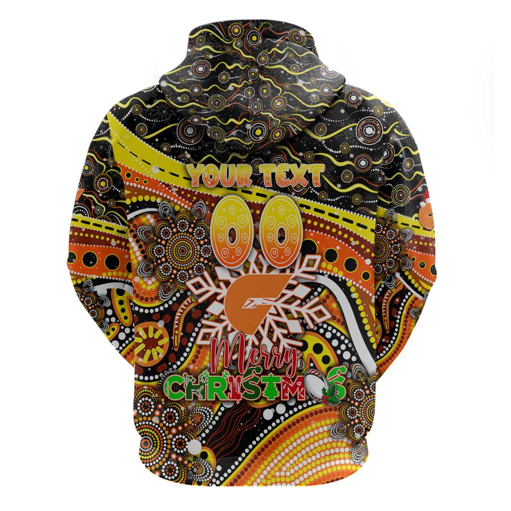 Merry Christmas AFL Giants Hoodie Aboriginal Santa Football Mascot