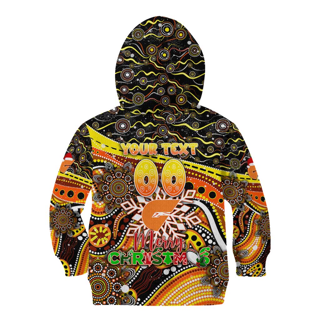 Merry Christmas AFL Giants Kid Hoodie Aboriginal Santa Football Mascot
