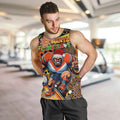 Merry Christmas AFL Giants Men Tank Top Aboriginal Santa Football Mascot
