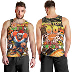 Merry Christmas AFL Giants Men Tank Top Aboriginal Santa Football Mascot