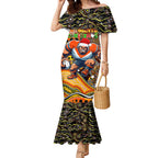 Merry Christmas AFL Giants Mermaid Dress Aboriginal Santa Football Mascot