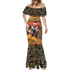 Merry Christmas AFL Giants Mermaid Dress Aboriginal Santa Football Mascot