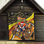 Merry Christmas AFL Giants Quilt Aboriginal Santa Football Mascot