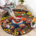 Merry Christmas AFL Giants Round Carpet Aboriginal Santa Football Mascot