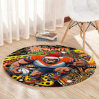 Merry Christmas AFL Giants Round Carpet Aboriginal Santa Football Mascot