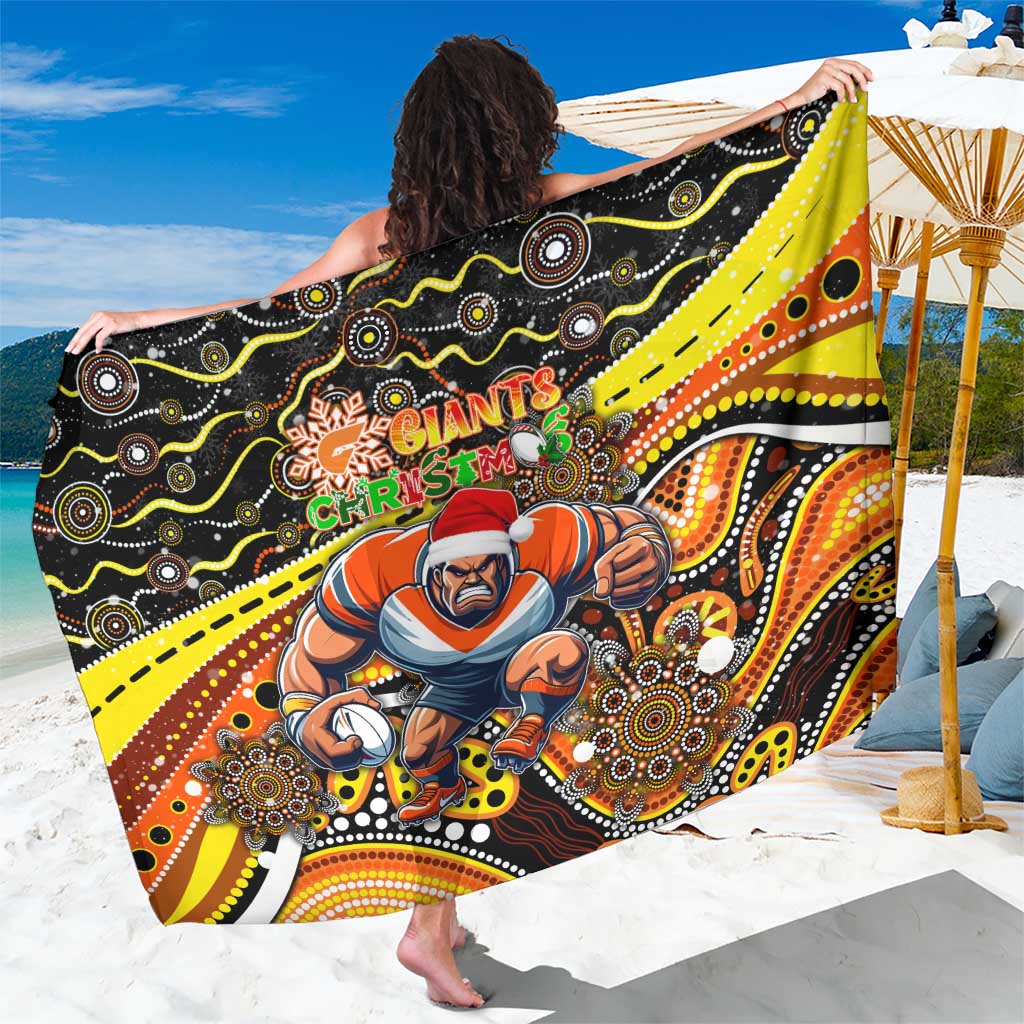 Merry Christmas AFL Giants Sarong Aboriginal Santa Football Mascot