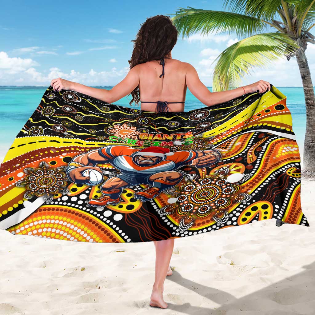 Merry Christmas AFL Giants Sarong Aboriginal Santa Football Mascot
