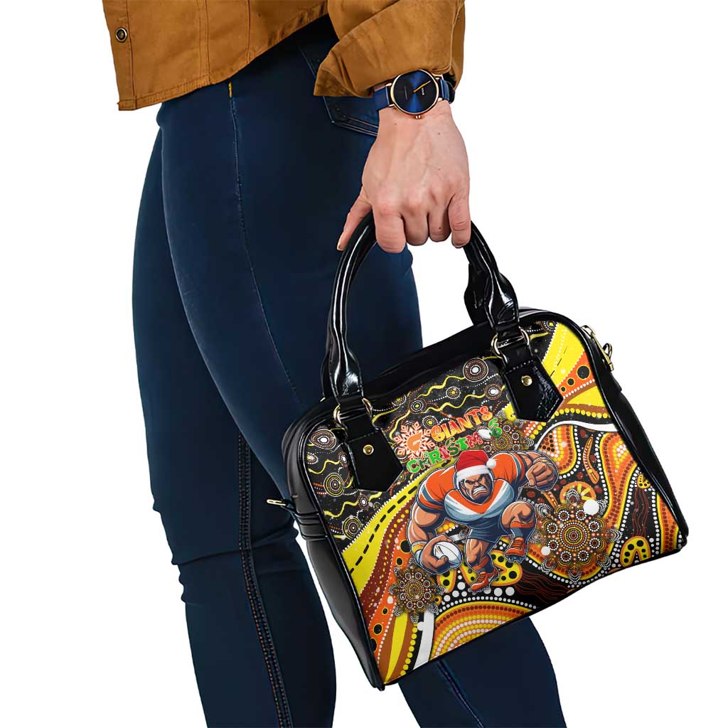 Merry Christmas AFL Giants Shoulder Handbag Aboriginal Santa Football Mascot